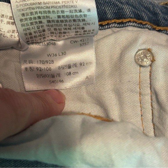 Mens LEVI STRAUSS & Co. 505 Denim Jeans 36/30 Blue EUC - Picture 8 of 8